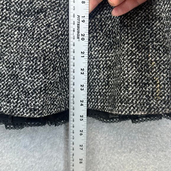 Neiman Marcus Exclusive Skirt Womens Size 6 Black White Tweed Lace Fit & Flare - Picture 10 of 12